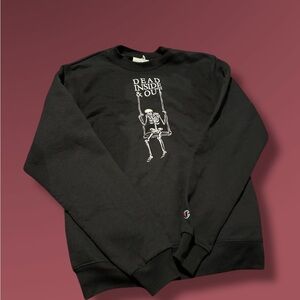 Champion Black Men's Crewneck with Skeleton Graphic